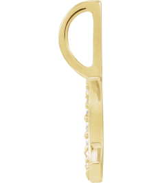 88223 Pendant Set 14K Yellow Round Natural Diamond Natural Diamond I1, G-H Polished .07 Ctw Natural Diamond Crescent Moon Pendant
