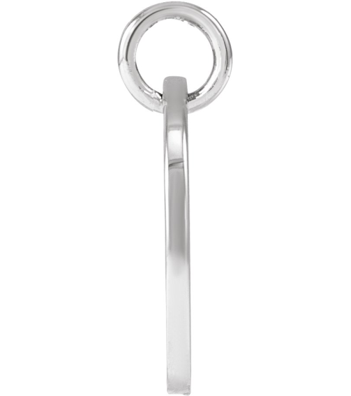 88227 Pendant 14K White Initial C 9.97 X 9.97 Mm Polished Script Initial Pendant
