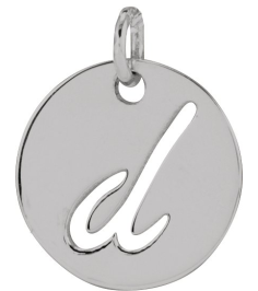 88227 Pendant Sterling Silver Initial D 9.97 X 9.97 Mm Polished Script Initial Pendant