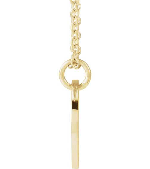 88227 Necklace 14K Yellow Initial B 9.97 X 9.97 Mm 16-18 In Polished Script Initial Necklace