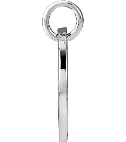 88227 Pendant Sterling Silver Initial R 9.97 X 9.97 Mm Polished Script Initial Pendant