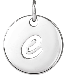 88227 Pendant 14K White Initial E 9.97 X 9.97 Mm Polished Script Initial Pendant