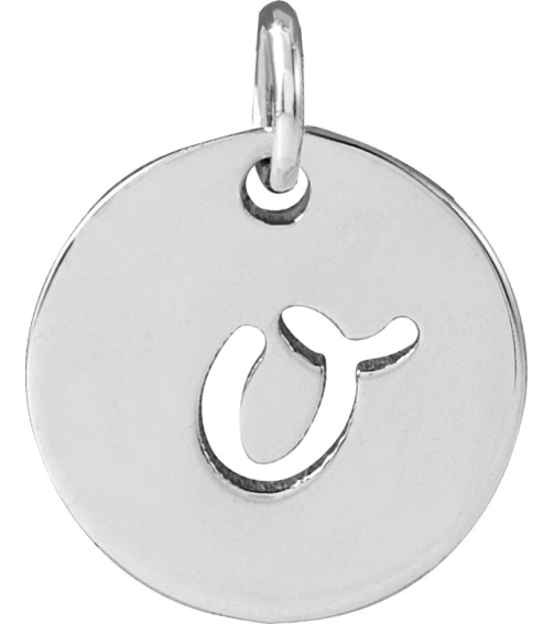 88227 Pendant Sterling Silver Initial O 9.97 X 9.97 Mm Polished Script Initial Pendant