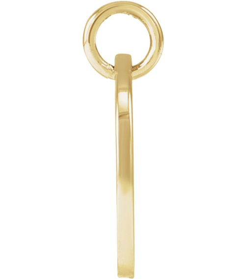88227 Pendant 14K Yellow Initial O 9.97 X 9.97 Mm Polished Script Initial Pendant