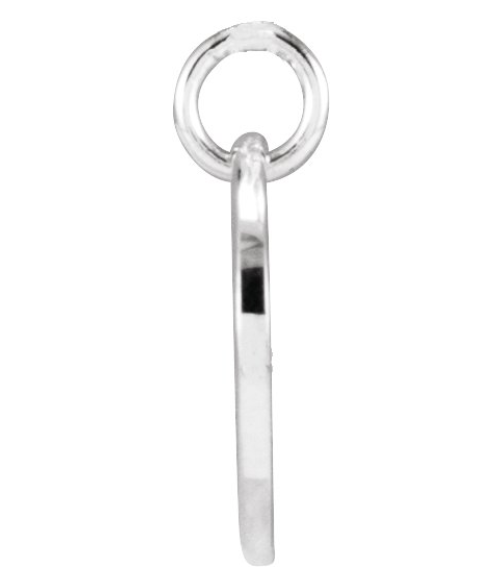 88227 Pendant Platinum Initial W 9.94 X 9.95 Mm Polished Script Initial Pendant