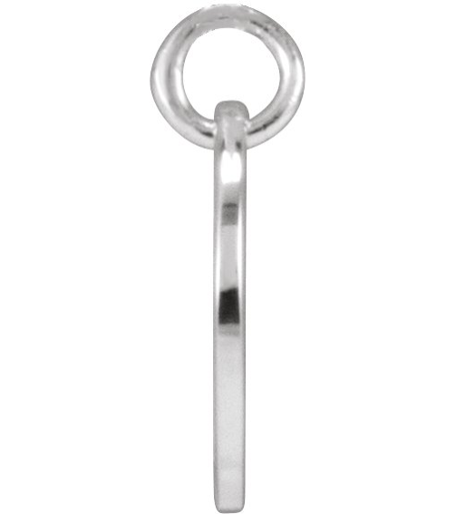 88227 Pendant Platinum Initial Y 9.96 X 9.96 Mm Polished Script Initial Pendant