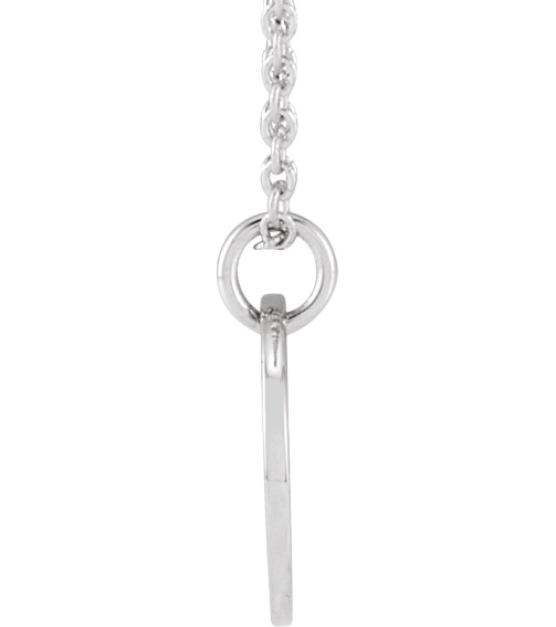 88227 Necklace 14K White Initial I 9.97 X 9.97 Mm 16-18 In Polished Script Initial Necklace
