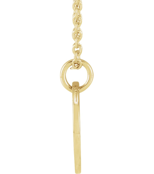 88227 Necklace 14K Yellow Initial I 9.97 X 9.97 Mm 16-18 In Polished Script Initial Necklace