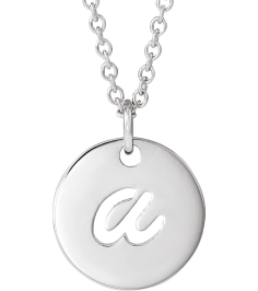 88227 Necklace Sterling Silver Initial A 9.97 X 9.97 Mm 16-18 In Polished Script Initial Necklace