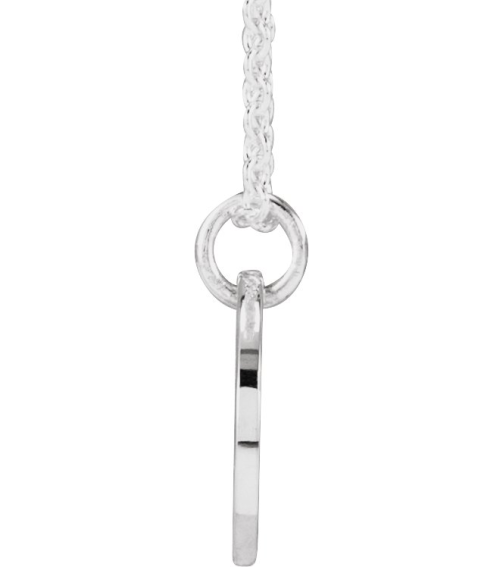 88227 Necklace Platinum Initial F 9.97 X 9.97 Mm 16-18 In Polished Script Initial Necklace