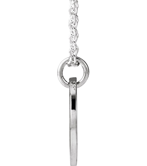 88227 Necklace Platinum Initial R 9.97 X 9.97 Mm 16-18 In Polished Script Initial Necklace