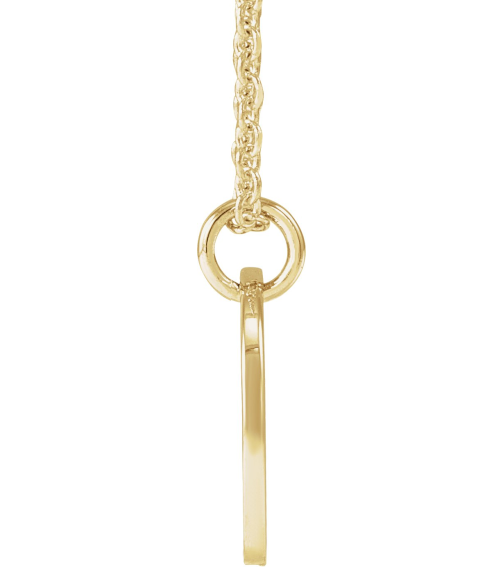 88227 Necklace 14K Yellow Initial R 9.97 X 9.97 Mm 16-18 In Polished Script Initial Necklace