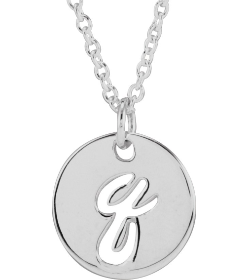 88227 Necklace Platinum Initial Q 9.97 X 9.97 Mm 16-18 In Polished Script Initial Necklace