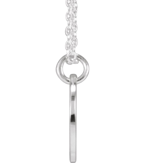 88227 Necklace Platinum Initial Y 9.96 X 9.96 Mm 16-18 In Polished Script Initial Necklace