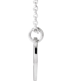 88227 Necklace Platinum Initial U 9.95 X 9.96 Mm 16-18 In Polished Script Initial Necklace