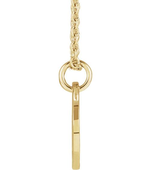 88227 Necklace 14K Yellow Initial L 9.97 X 9.97 Mm 16-18 In Polished Script Initial Necklace