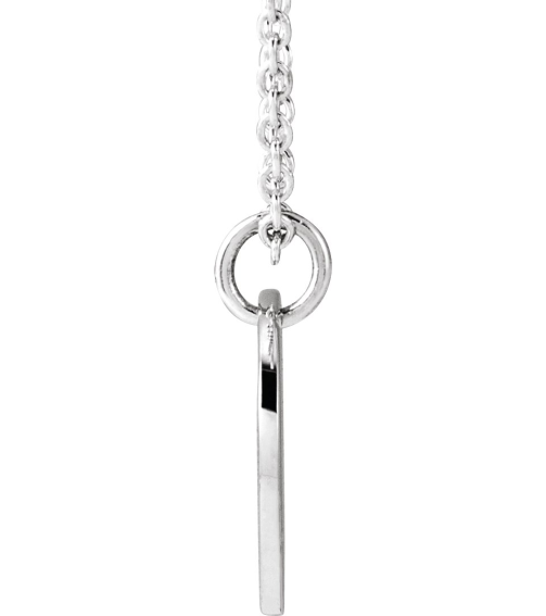 88227 Necklace 14K White Initial X 9.97 X 9.98 Mm 16-18 In Polished Script Initial Necklace