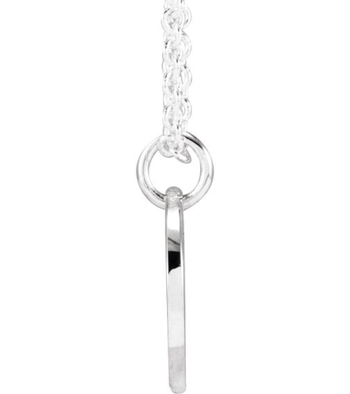 88227 Necklace 14K White Initial N 9.97 X 9.97 Mm 16-18 In Polished Script Initial Necklace