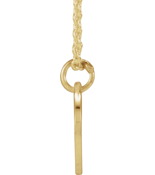 88227 Necklace 14K Yellow Initial Z 9.97 X 9.96 Mm 16-18 In Polished Script Initial Necklace