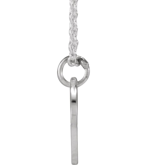88227 Necklace 14K White Initial Z 9.97 X 9.96 Mm 16-18 In Polished Script Initial Necklace