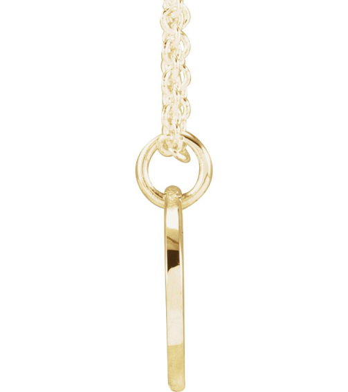 88227 Necklace 14K Yellow Initial N 9.97 X 9.97 Mm 16-18 In Polished Script Initial Necklace