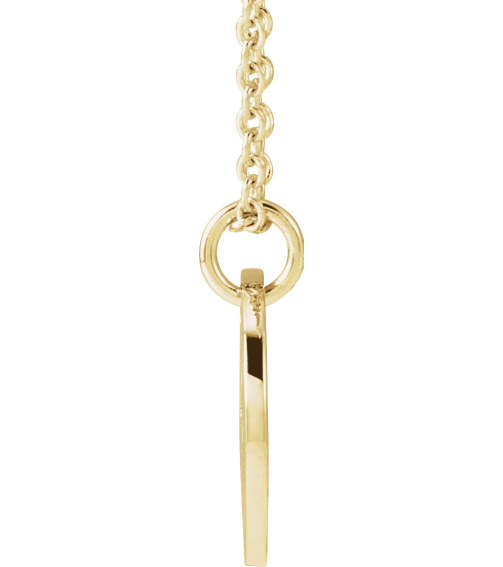 88227 Necklace 14K Yellow Initial P 9.97 X 9.97 Mm 16-18 In Polished Script Initial Necklace