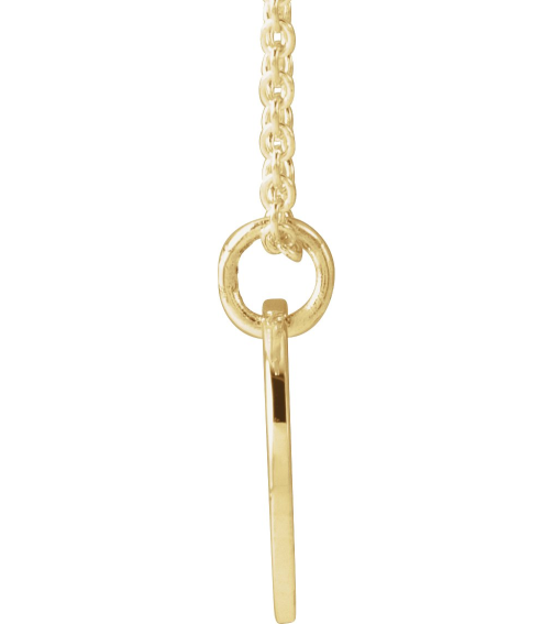 88227 Necklace 14K Yellow Initial S 9.94 X 9.95 Mm 16-18 In Polished Script Initial Necklace
