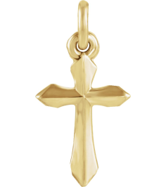R41293 Pendant 14K Yellow 10 X 6 Mm Polished Cross Pendant