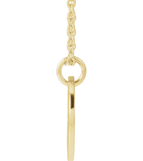 88227 Necklace 14K Yellow Initial G 9.97 X 9.97 Mm 16-18 In Polished Script Initial Necklace