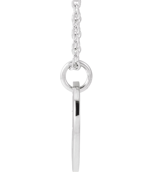 88227 Necklace Platinum Initial G 9.97 X 9.97 Mm 16-18 In Polished Script Initial Necklace