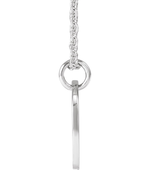 88227 Necklace Platinum Initial H 9.97 X 9.97 Mm 16-18 In Polished Script Initial Necklace