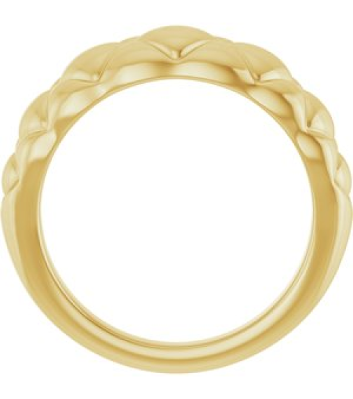 57794 Ring 14K Yellow Polished Quilted Petite Dome Ring