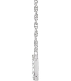 688936 Necklace Set 14K White Initial Z Natural Diamond Round 1.3 Mm I1, H+ 110 Ctw 16 In Polished 110 Ctw Natural Diamond Lowercase Initial Necklace