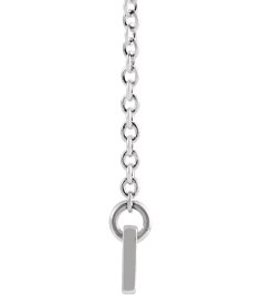 87363 Necklace 14K White 30 X 3.5 Mm 16 In Polished Engravable Bar Necklace
