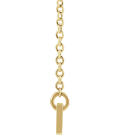 87363 Necklace 14K Yellow 30 X 3.5 Mm 16 In Polished Engravable Bar Necklace