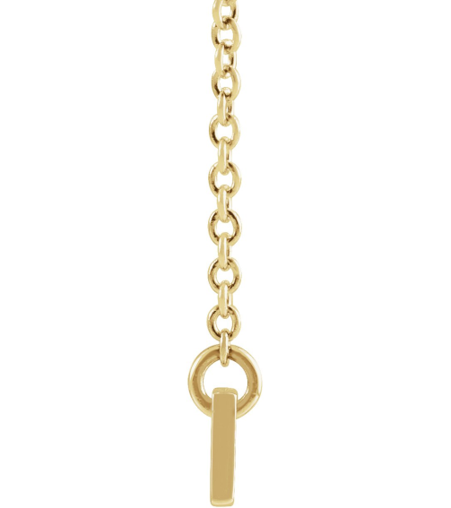 87363 Necklace 14K Yellow 30 X 3.5 Mm 16 In Polished Engravable Bar Necklace