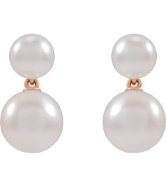 88197 Earring Set Cultured Freshwater Pearl Pearl 6-6.5 Mm 14K Rose Cultured White Freshwater Pearl Pair Friction Backs Included Polished Pearl Drop Earrings