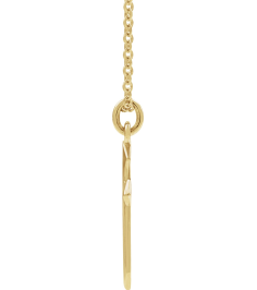 R41293 Necklace 14K Yellow 10 X 6 Mm 18 In Polished Cross Necklace