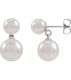 88197 Earring Set Cultured Freshwater Pearl Pearl 6-6.5 Mm 14K White Cultured White Freshwater Pearl Pair Friction Backs Included Polished Pearl Drop Earrings