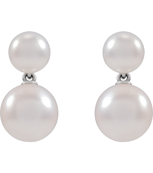 88197 Earring Set Cultured Freshwater Pearl Pearl 6-6.5 Mm 14K White Cultured White Freshwater Pearl Pair Friction Backs Included Polished Pearl Drop Earrings
