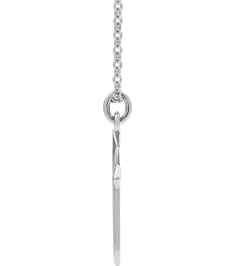 R41293 Necklace 14K White 10 X 6 Mm 18 In Polished Cross Necklace