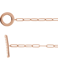 Brc895 Bracelet 14K Rose Set Natural Diamond Round 1.5 Mm 7 In I1, G-H Polished 110 Ctw Diamond Toggle Bracelet