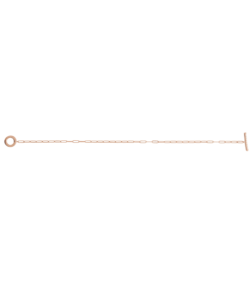 Brc895 Bracelet 14K Rose Set Natural Diamond Round 1.5 Mm 7 In I1, G-H Polished 110 Ctw Diamond Toggle Bracelet
