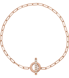 Brc895 Bracelet 14K Rose Set Natural Diamond Round 1.5 Mm 7 In I1, G-H Polished 110 Ctw Diamond Toggle Bracelet