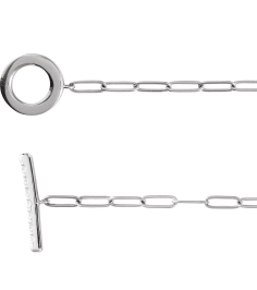Brc895 Bracelet 14K White Set Natural Diamond Round 1.5 Mm 7 In I1, G-H Polished 110 Ctw Diamond Toggle Bracelet