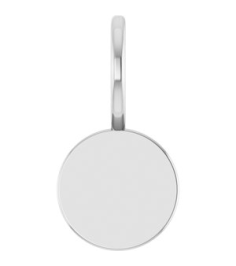 88225 Pendant Platinum 15 X 7.67 Mm Polished Engravable Disc Pendant
