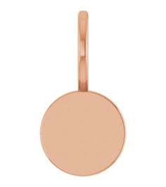 88225 Pendant 14K Rose 15 X 7.67 Mm Polished Engravable Disc Pendant