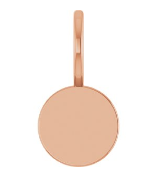 88225 Pendant 14K Rose 15 X 7.67 Mm Polished Engravable Disc Pendant