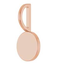 88225 Pendant 14K Rose 15 X 7.67 Mm Polished Engravable Disc Pendant