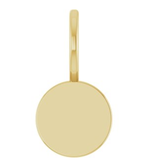88225 Pendant 14K Yellow 15 X 7.67 Mm Polished Engravable Disc Pendant